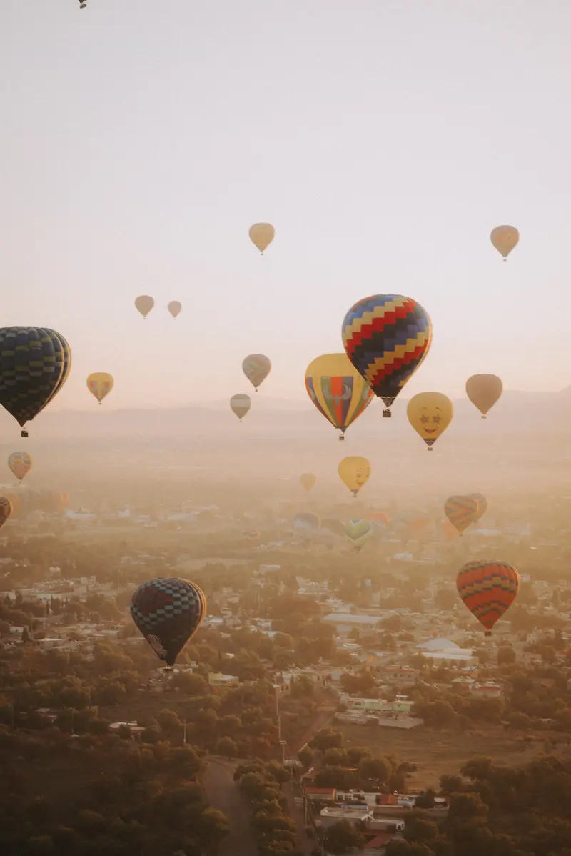 Teotihuacan hot air balloons
