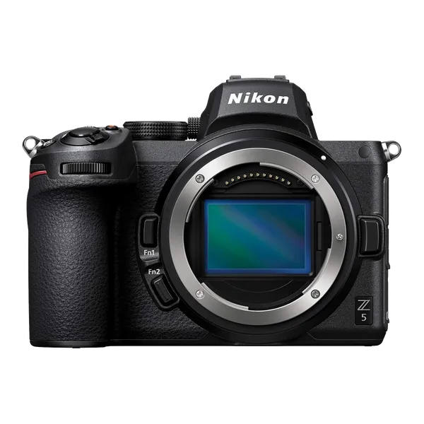 Close-up of a Nikon digital camera with the lens removed, exposing the sensor and inner components.